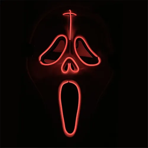Glow In Dark Costume Accessories DJ Party Light Up Masks LED Glowing Masks