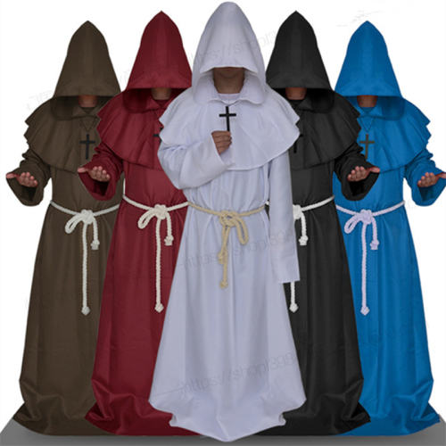 Ancient Religion Costumes Medieval Monks Robes Priests Christian Suits PQMY003A