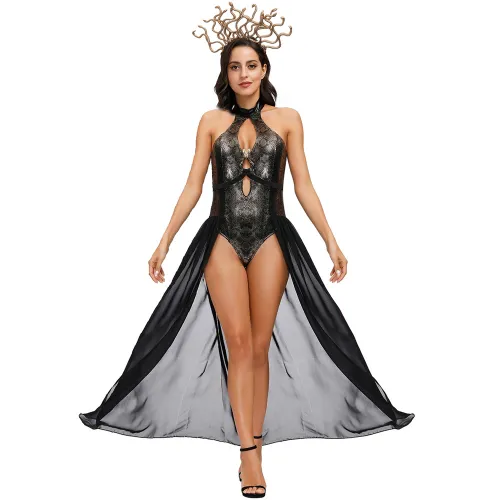 Halloween Hydra Witch Roman Girl Costume masquerade Fancy Dress PQMR4517