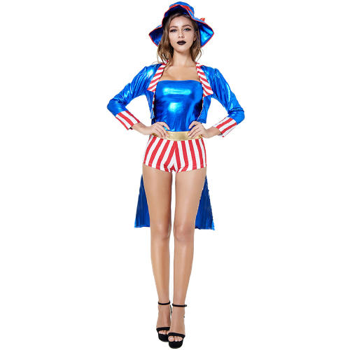 Circus Magic Cosplay Costumes Stage COS Uniform Halloween Outfits PQMR9012