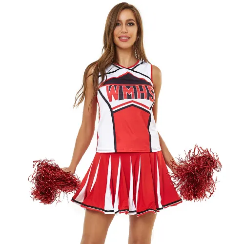 Sexy Babe Cheerleader Costume For Women School Girl Uniform PQMR30025