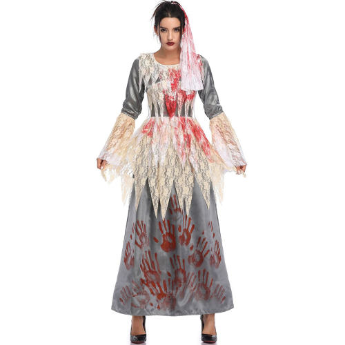 Vampire Ghost Bride Dress Ghost Festival Masquerade Costume PQMR1957