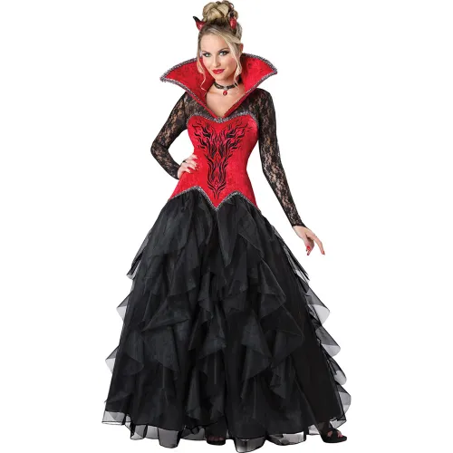 Halloween Grim Reaper Hell Goddess Witch Demon Vampire Uniform Dress PQZML9072