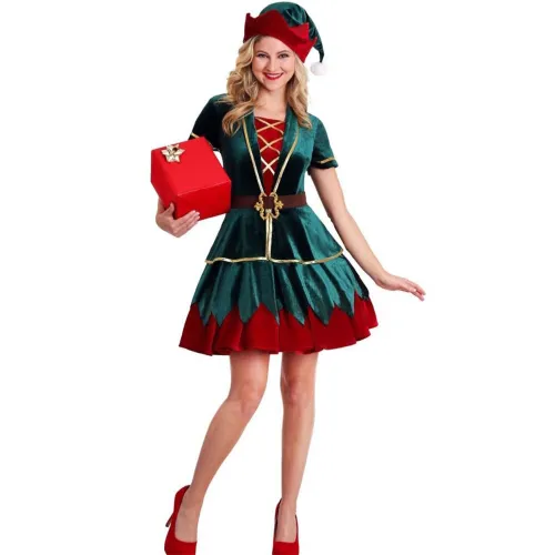 New Santa Claus Outfits For Women Couple Christmas Costumes PQMR056