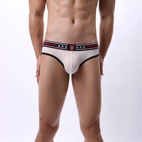 Men Fetish Briefs Sissy Mesh Shorts Summer Sexy Underwear PQA4-48D