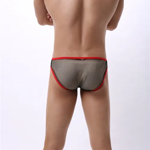 Men Gay Briefs Sissy Mesh Shorts Male Summer Underwear PQA4-47D