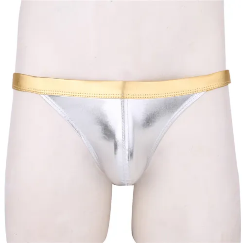 Male Fetish Underpants Faux Leather Men's Briefs PQXX6018C