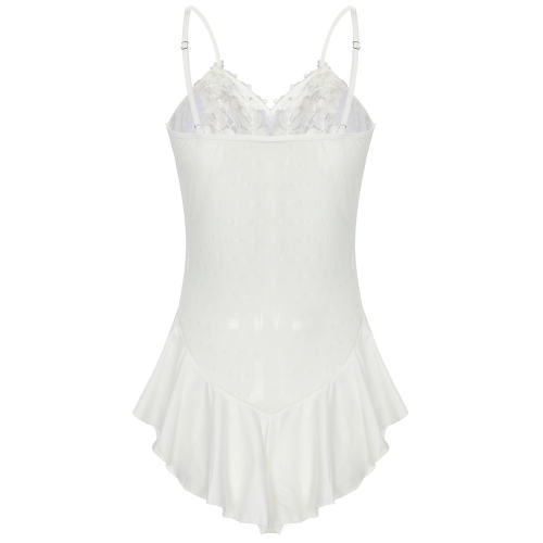 Polka Dot Sexy Lingerie Lace Pajamas Plus Size Women Babydoll PQMR6881B