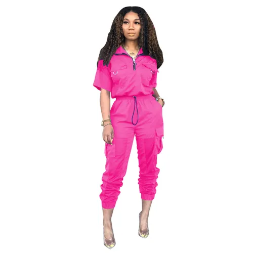 Summer Mesh Fashion Break Clothes Women's Two Piece Pants PQCM572A