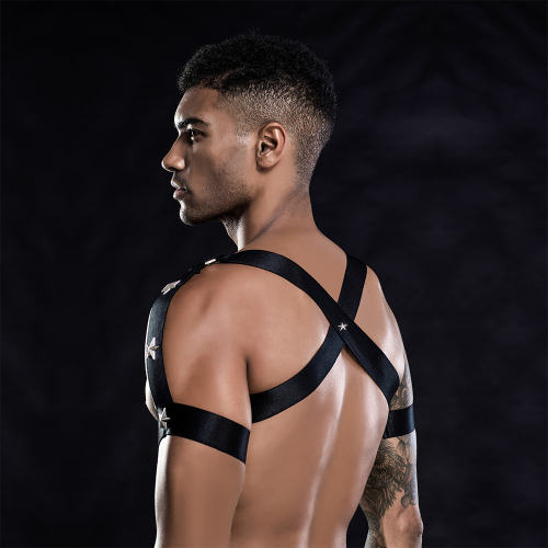 Sexy Underwear Men Game Role Playing Suit Imitation Leather Hollow Uniform PQ7259