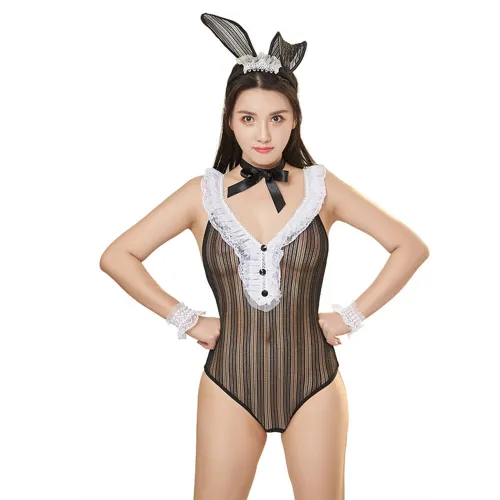 Sexy One-piece Night Club Uniform Cute Bunny Girl Sexy Lingerie PQ7302