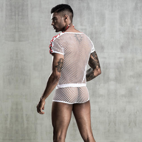 Sexy Doctor Costume For Men Gay Underwear Night Club Nurse Cosplay Uniform PQ7212