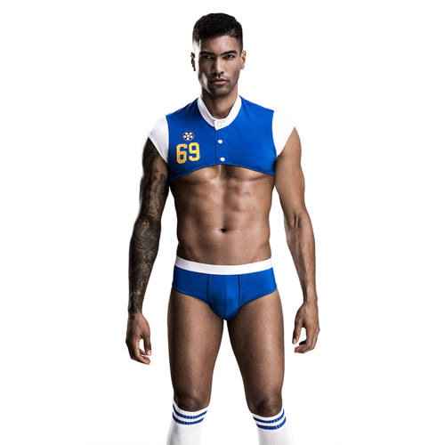 Men Sexy Underwear Sports Fitness Suit Male Night Club Football Outfits PQ7211