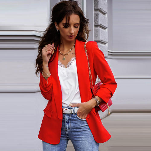 Autumn Women Small Suit Winter Clothing Professional OL Coat PQLQ028A