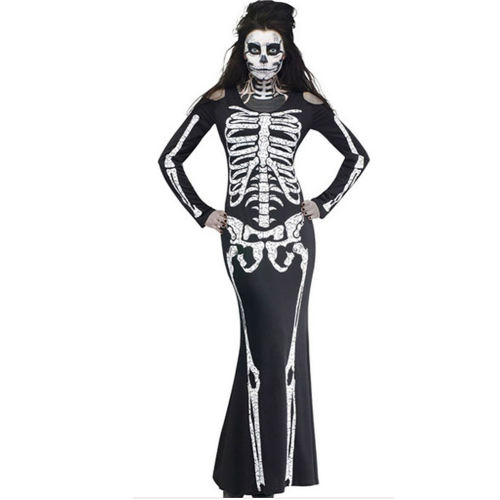 Halloween Ghost Uniform Horror Skeleton Costume Performance Clothing PQX053