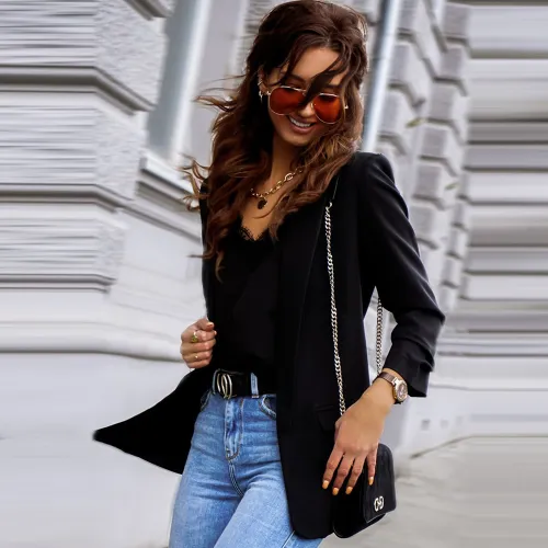 Women Autumn Small Suits Winter Clothing Fashion OL Coat PQLQ028D