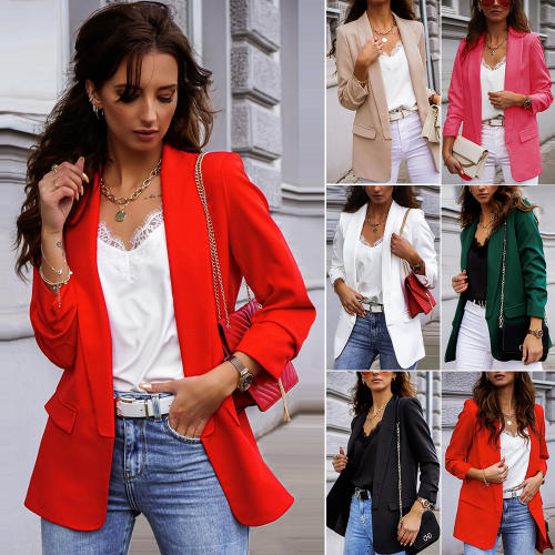Autumn Women Small Suit Winter Clothing Professional OL Coat PQLQ028A