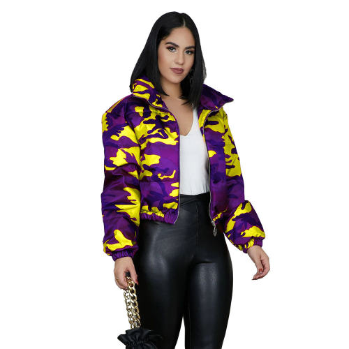 Fashion Clothing Winter Cotton Coat Autumn Camouflage Jacket PQUJ4551C