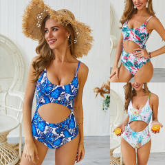 Sexy One-piece Swimwear Floral Printed Monokini For Women PQ19024C
