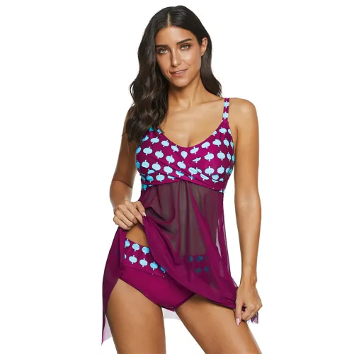 Plus Size Beach Dresses Sheer Mesh Swimwear For Women PQ2052C