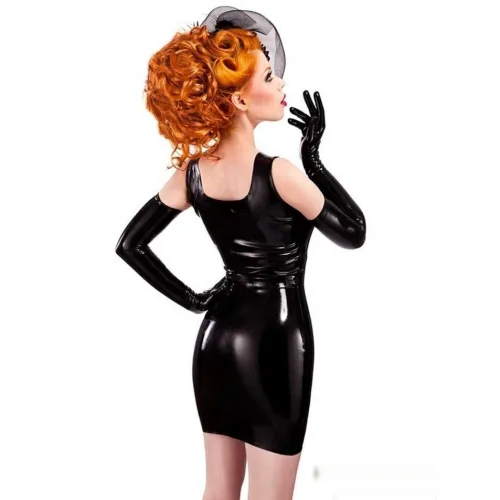 Faux Leather Mini Dresses Sexy PU Night Club Dress for Women PQ7303B