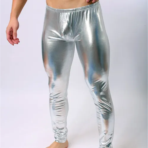 Shiny PVC Night Club Pant Sexy Faux Leather Trousers For Men PQ022C