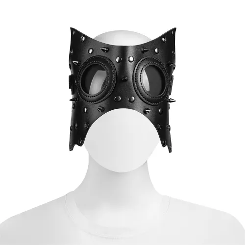 Faux Leather Halloween Mask Cosplay Bar Christmas Mask PQPBM020