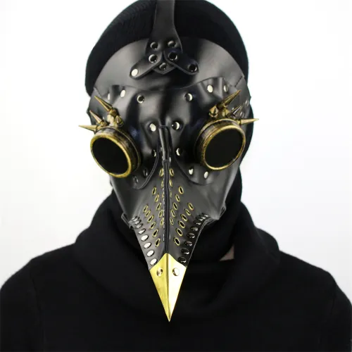 Steampunk Plague Doctor Mask Faux Leather PU Halloween Party Props PQHG079