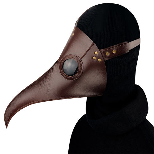 Steampunk PU Plague Bird Long Beak Mask Halloween Props PQHG107