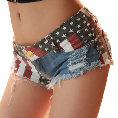 Summer Women's Low Waist Denim Shorts Sexy Beach Hot Pants PQMLY388