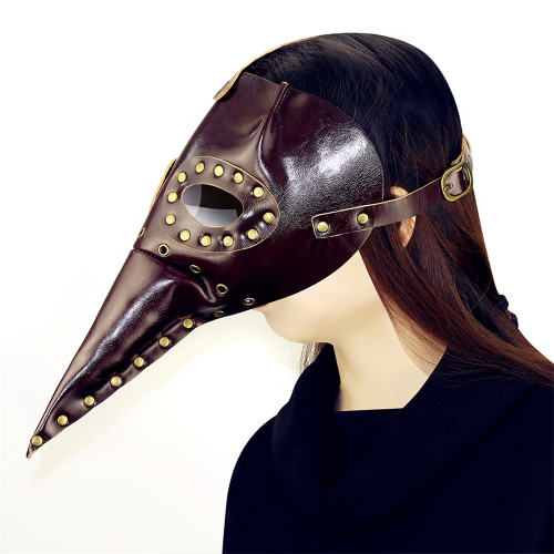Steampunk Plague Doctor Bird Mask Faux Leather PU Halloween Bar Props PQHG095