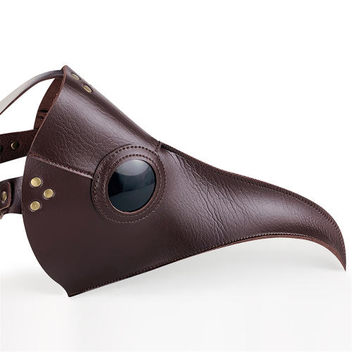 Steampunk PU Plague Bird Long Beak Mask Halloween Props PQHG107