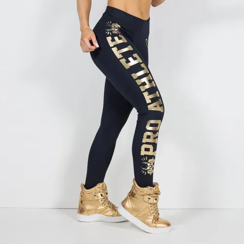 Golden Letters Offset Sweatpants for Women Sport Leggings PQOM1066