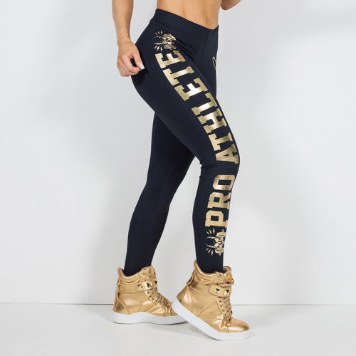 Golden Letters Offset Sweatpants for Women Sport Leggings PQOM1066