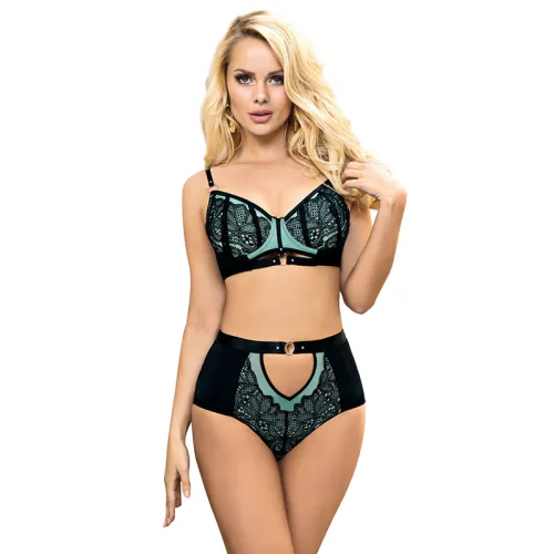 Oversized Sexy Lingerie Lace Fat Casual Bra Set with Panties PQ80886A