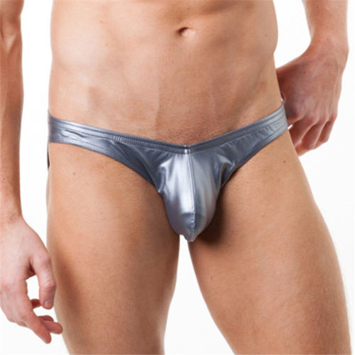 Faux Leather Mens Sexy Panty Erotic PU Underwear PQMP004B