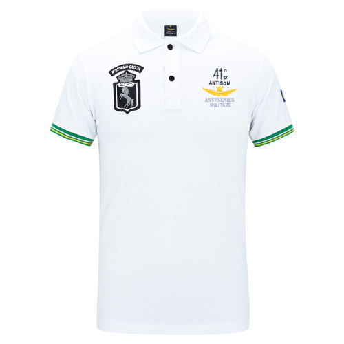 White Summer Cotton Lapel POLO Shirt Short Sleeve Men's Sports T-shirts PQ087A