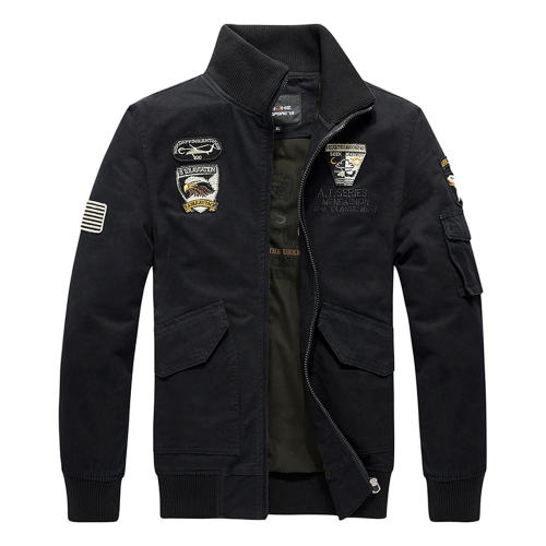 Men's Cotton Jacket Military Casual Plus Size Bomber Jacket PQ8302A
