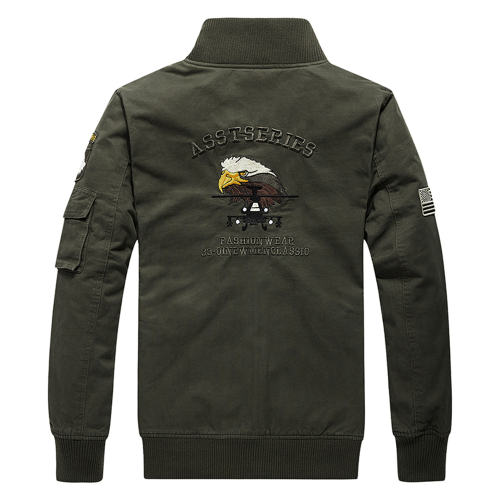 Plus Size Bomber Casual Jacket Men's Cotton Military Jacket PQ8302B