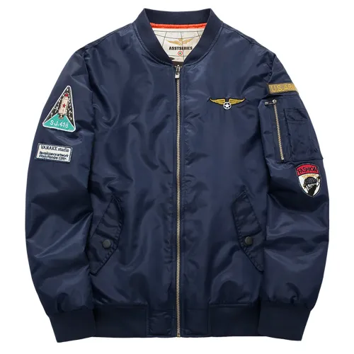 Orange Men's Cotton Sports Casual Jacket Plus Size Pilot Baseball Uniform PQ1688B