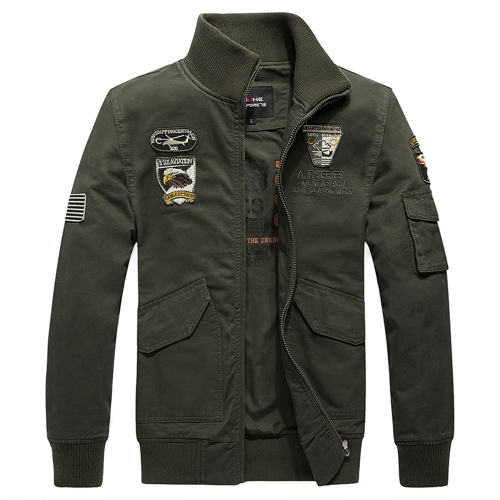 Plus Size Bomber Casual Jacket Men's Cotton Military Jacket PQ8302B