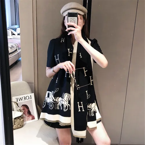 Grey Imitation Cashmere Scarf Women Autumn Scarf Spring Shawl PQWJ-23E