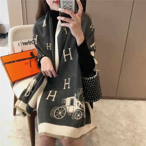 Grey Imitation Cashmere Scarf Women Autumn Scarf Spring Shawl PQWJ-23E