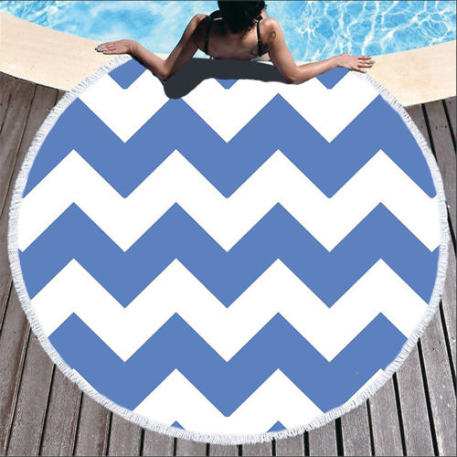 Vacation Towel Round Print Picnic Mat Fashion Seaside Beach Towel PQHD2007C