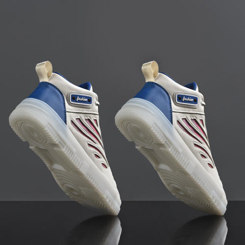 Casual Skater Shoes Faux Leather Skate Sneakers Male Trendy Board Shoes RL8996C
