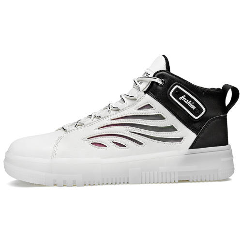 Faux Leather Casual Skater Shoes Skate Sneakers Male Trendy Winter Board Shoes RL8996B