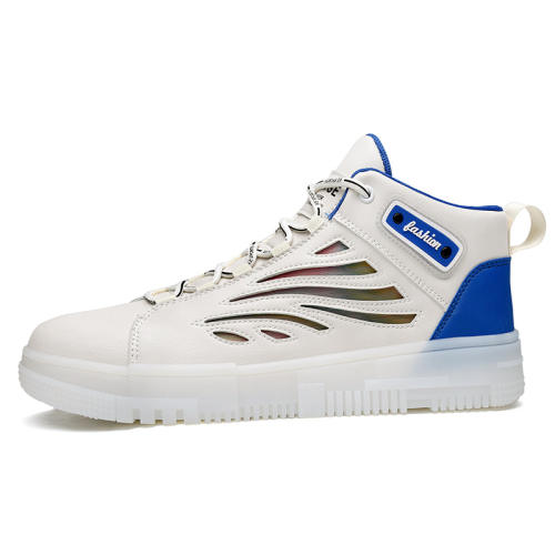 Casual Skater Shoes Faux Leather Skate Sneakers Male Trendy Board Shoes RL8996C