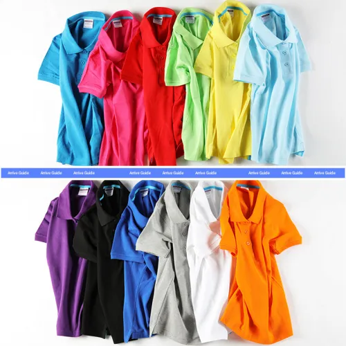 Black Pure Cotton POLO Shirts Men Lapel Workwear Women Advertising Shirts PQ4P002A