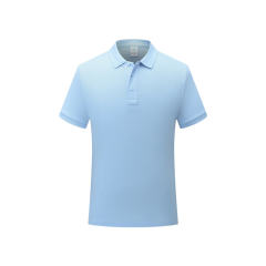 Royal Blue Pure Cotton Lapel Work Shirt for Men Women Officer Polo Shirts PQ7988E