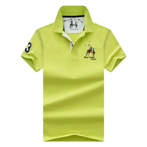 Green Polo Shirt Cotton Short Sleeve T-shirts Men Lapel Loose Tops PQ2020J
